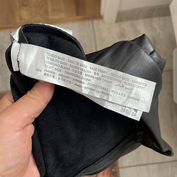 ZARA FAUX LEATHER PANTS - Picture 6 of 6